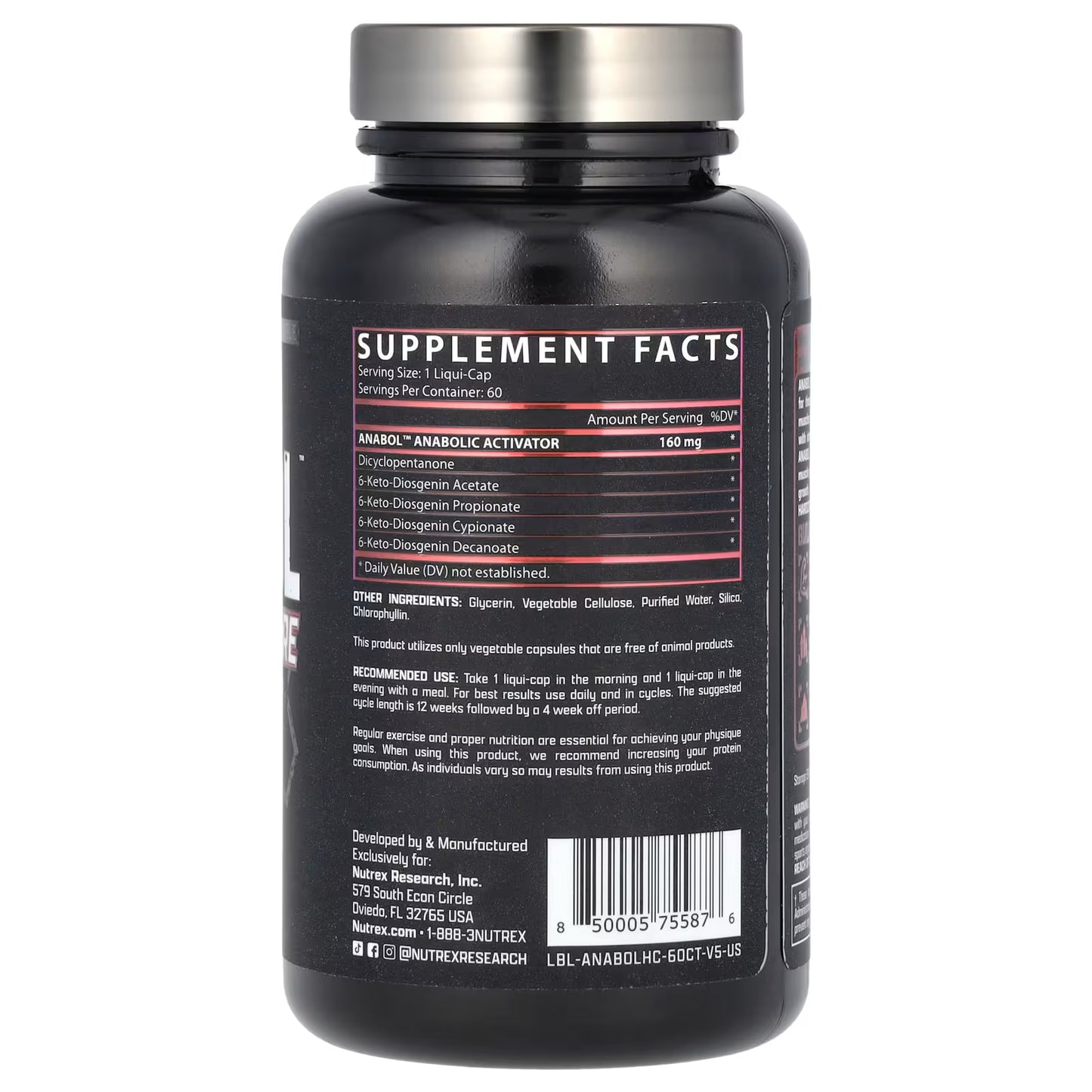 ANABOL HARDCORE Anabolic Activator USA - 60 caps / 60 servicios