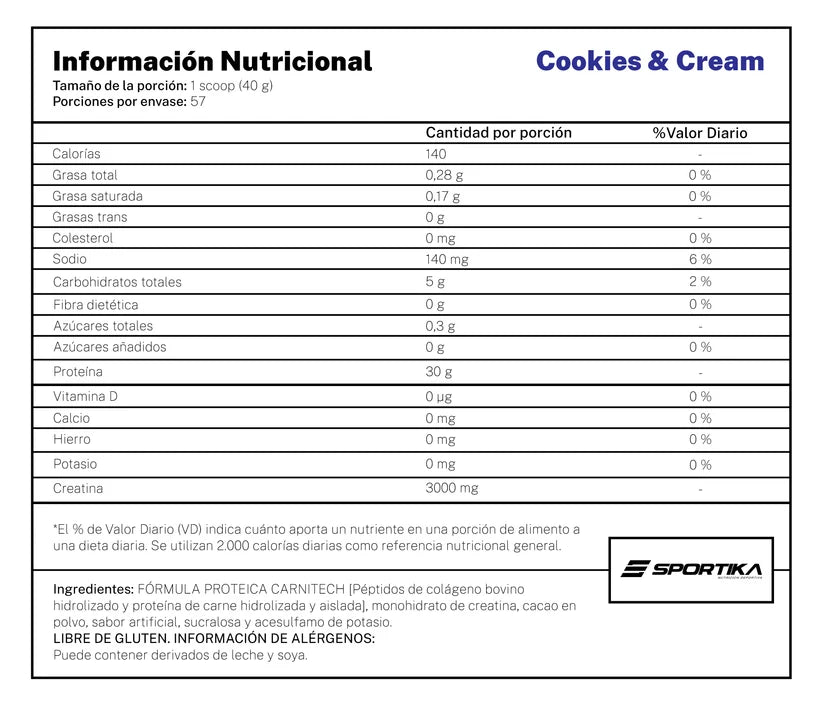 CARNITECH 100% BEEF Protein HYDROLYZED and ISOLATE - 5 lbs / 57 servicios, sabores