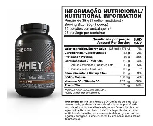 Whey GOURMET SERIES - 900 grs / 24 servicios, sabores