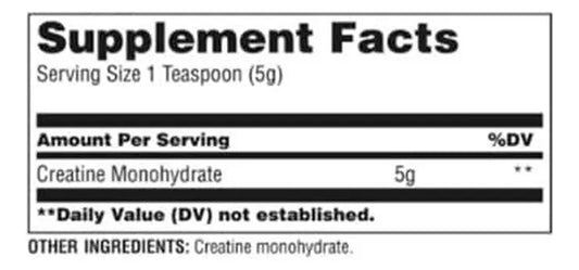 Creatina MONOHYDRATE Biovolumizing - 300 grs / 60 servicios, unflavored