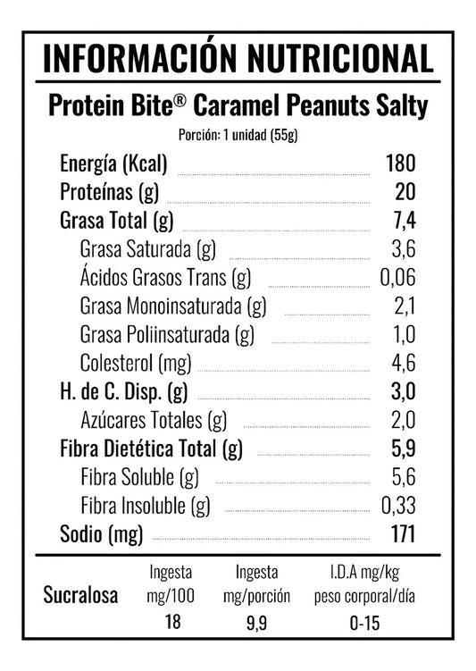 Protein BITE - NON SUGAR / 4 unidades / 55grs / Sabores