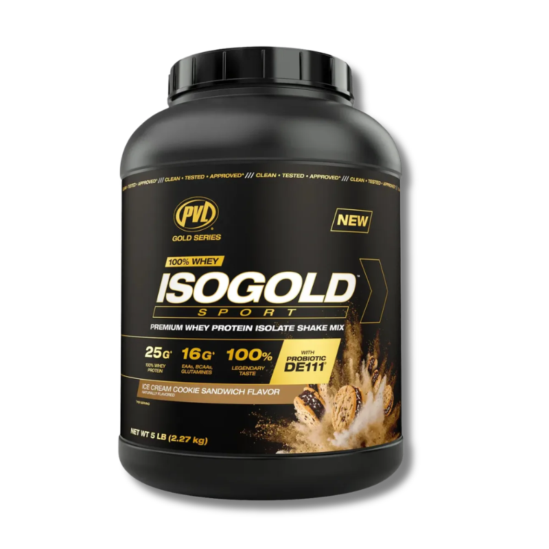 ISO GOLD Premium Whey Protein ISOLATE Shake Mix- 5 lbs / 73 servicios, sabores