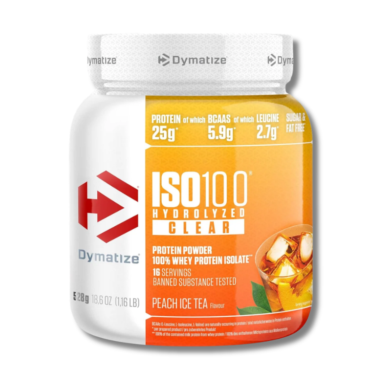 ISO 100 Hydrolyzed CLEAR - 1.13 lbs / 16 servicios, sabores (TEXTURA DE JUGO)