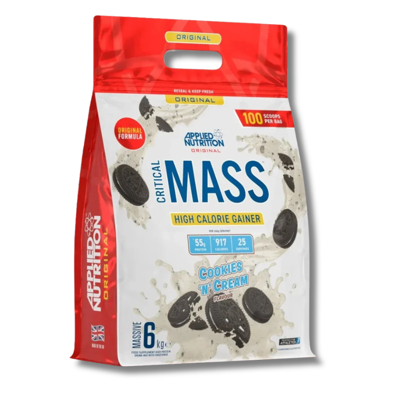 CRITICAL MASS High Calorie Gainer - 6 kg / 25 servicios, sabores