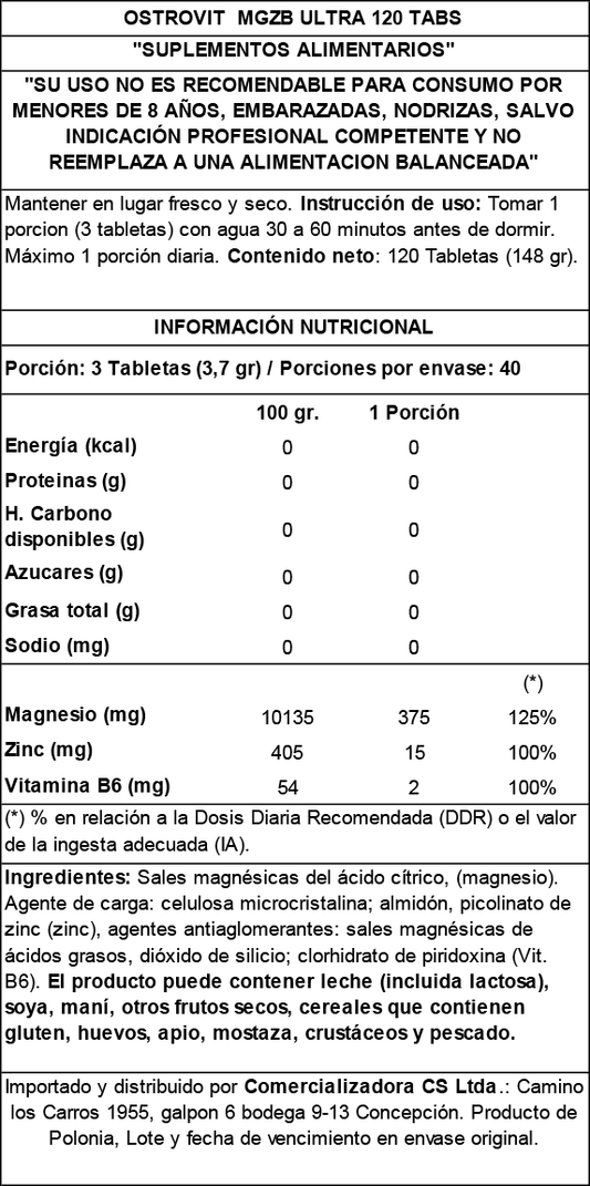 MgZB (ZMA) – 120 tabs / 40 servicios