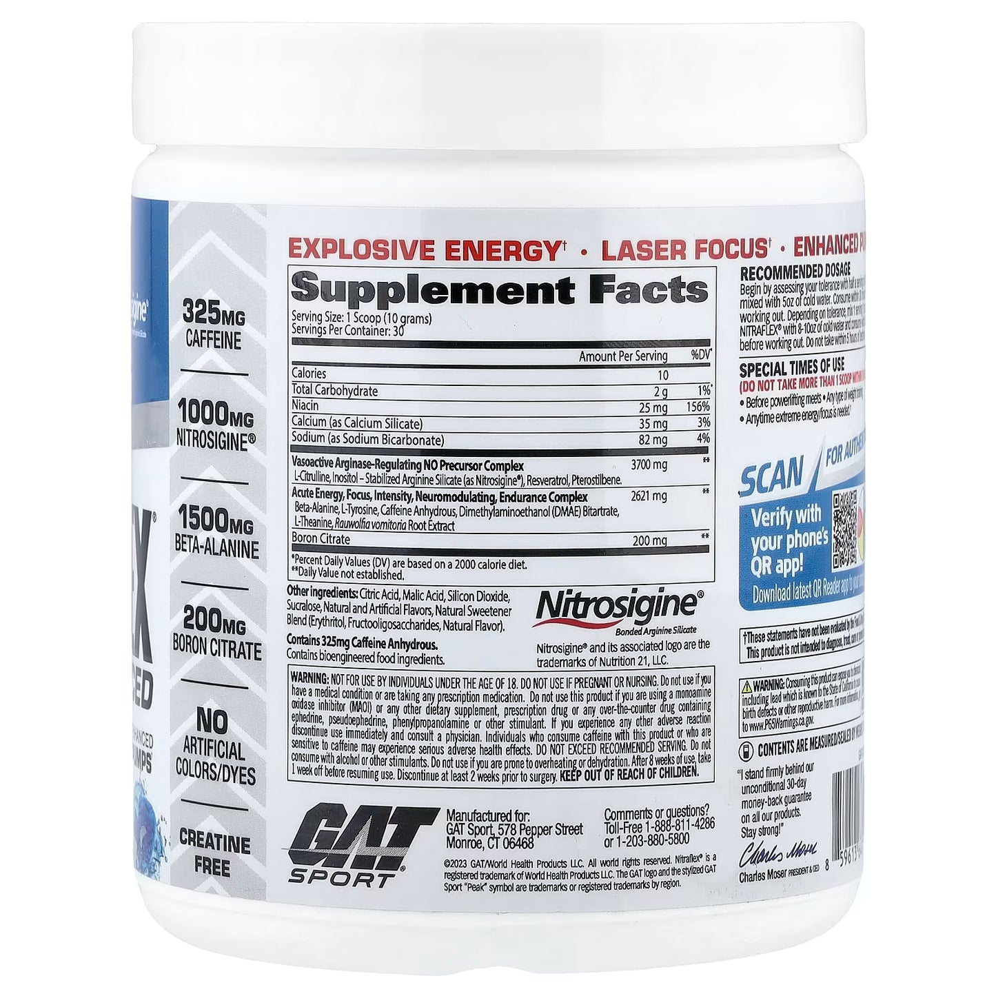 Nitraflex ADVANCED Pre-Workout USA - 297 grs / 30 servicios, sabores