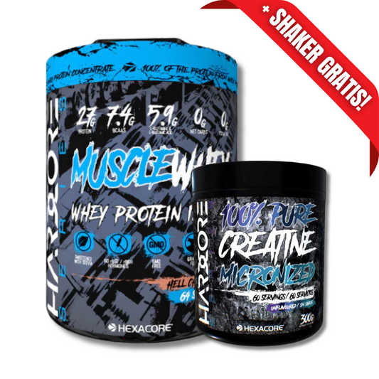 AHORRO PACK 13: Muscle Whey ISOLATE – 4.8 lbs, sabores + 100% PURE Creatina Micronized – 300 grs, unflavored