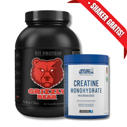 AHORRO PACK 16: FIT PROTEIN 100% Whey – 4.4 lbs , sabores + Creatina MONOHYDRATE Micronized – 500 grs / 100 servicios, unflavored