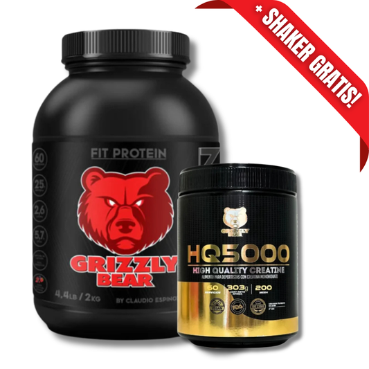 AHORRO PACK 5: FIT PROTEIN 100% Whey – 4.4 lbs / 60 servicios, sabores+ Creatina HQ5000 High Quality - 300 grs / 60 servicios, unflavored