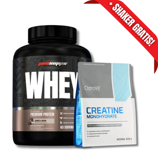 AHORRO PACK 25: WHEY Premium Protein POWDER Mix - 5 lbs / 62 servicios, sabores + Creatina WOMEN + CREATINA Monohydrate – 500 grs / 200 servicios, unflavored