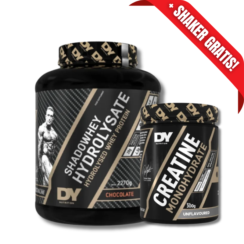 AHORRO PACK 18:  Shadowhey HYDROLYSATE Hydrolysed Whey Protein - 2270 grs, sabores + CREATINA Monohydrate DY - 300 grs / 60 servicios, unflavored