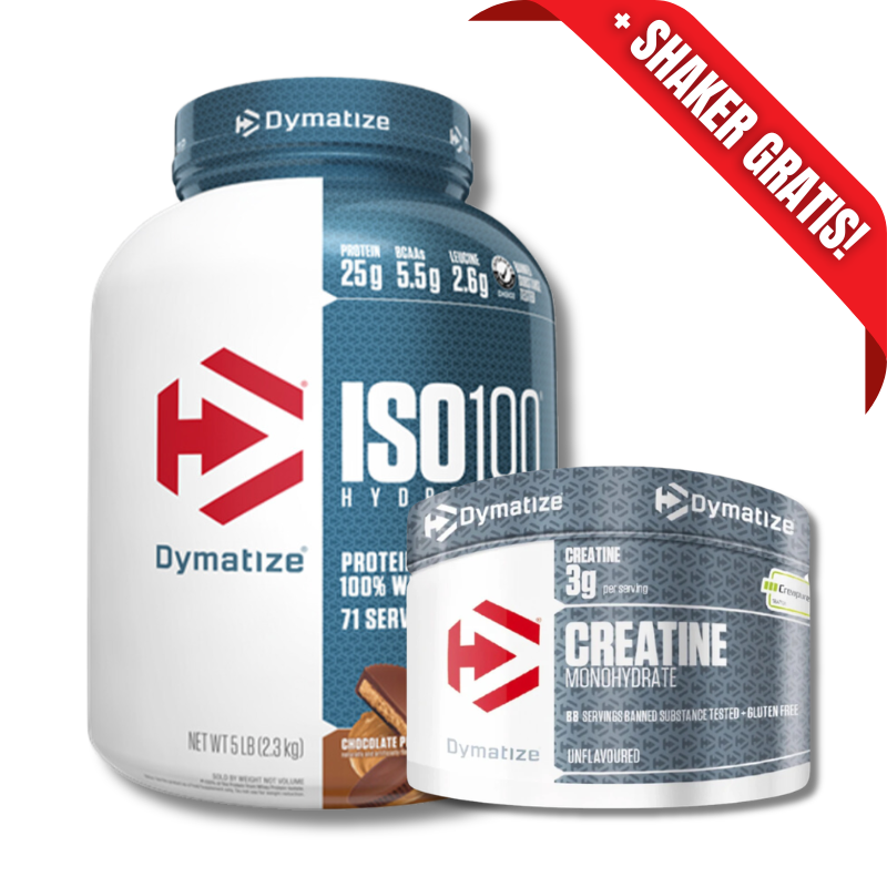 AHORRO PACK 2: ISO 100 Hydrolyzed – 5 lbs, sabores + Creatina Monohydrate CREAPURE – 300 grs / 88 servicios, unflavored