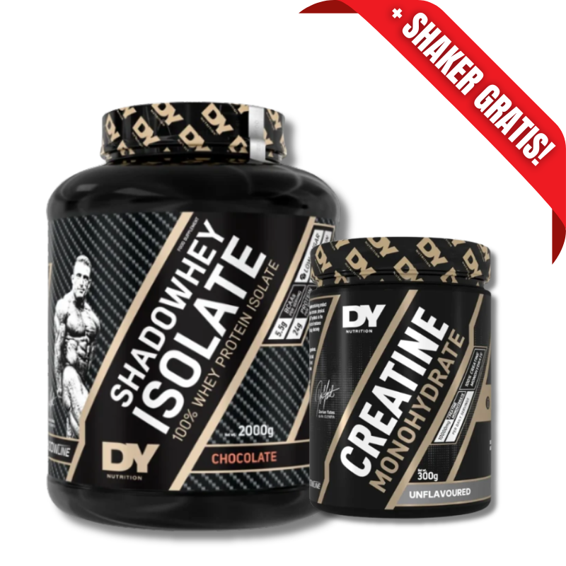 AHORRO PACK 20: Shadowhey ISOLATE 100% Whey Protein - 2000 grs, sabores + CREATINA Monohydrate DY - 300 grs / 60 servicios, unflavored
