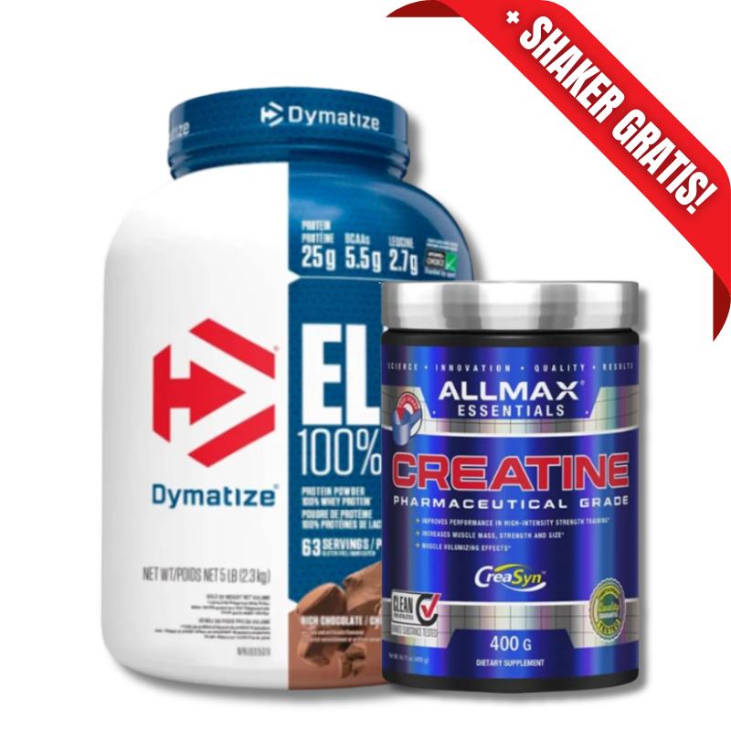 AHORRO PACK 29: ELITE 100% WHEY Protein - 5 lbs, sabores + CREATINA MONOHYDRATE Pharmaceutical Grade – 400 grs / 80 servicios, unflavored