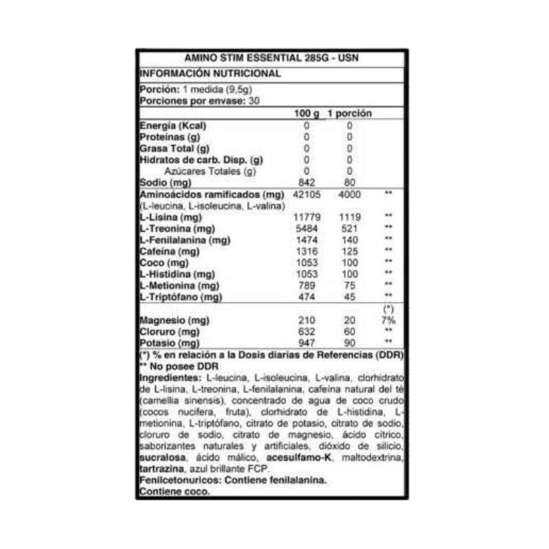 AMINO STIM Energy & Recovery – 285 grs / 30 servicios
