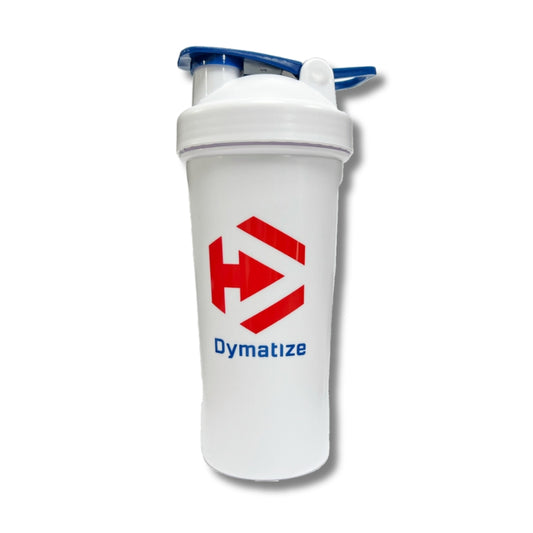 Shaker DYMATIZE c/rejilla mezcladora White - CIERRE FÁCIL - 700 ml