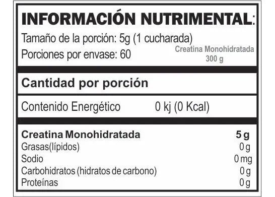 Creatina HIGH QUALITY MICRONIZED Powder Essentials - 300 grs / 60 servicios, unflavored