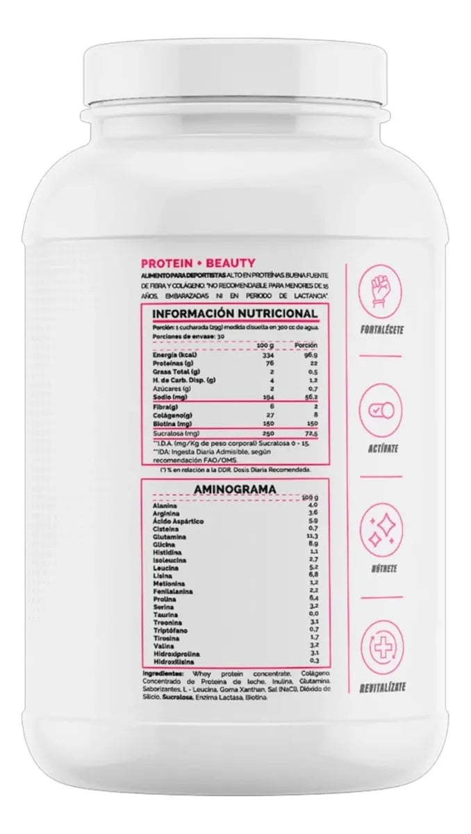 Protein WOMEN + BEAUTY (SIN Gluten / Lactosa / Azúcar) - 870 grs / 30 servicios, sabores