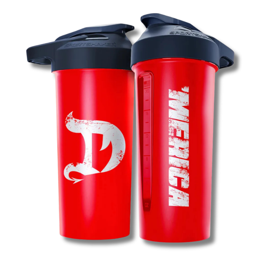 Shaker DRAGON PHARMA AMERICA c/rejilla mezcladora - CIERRE FÁCIL Red - 700 ml (Made in USA)