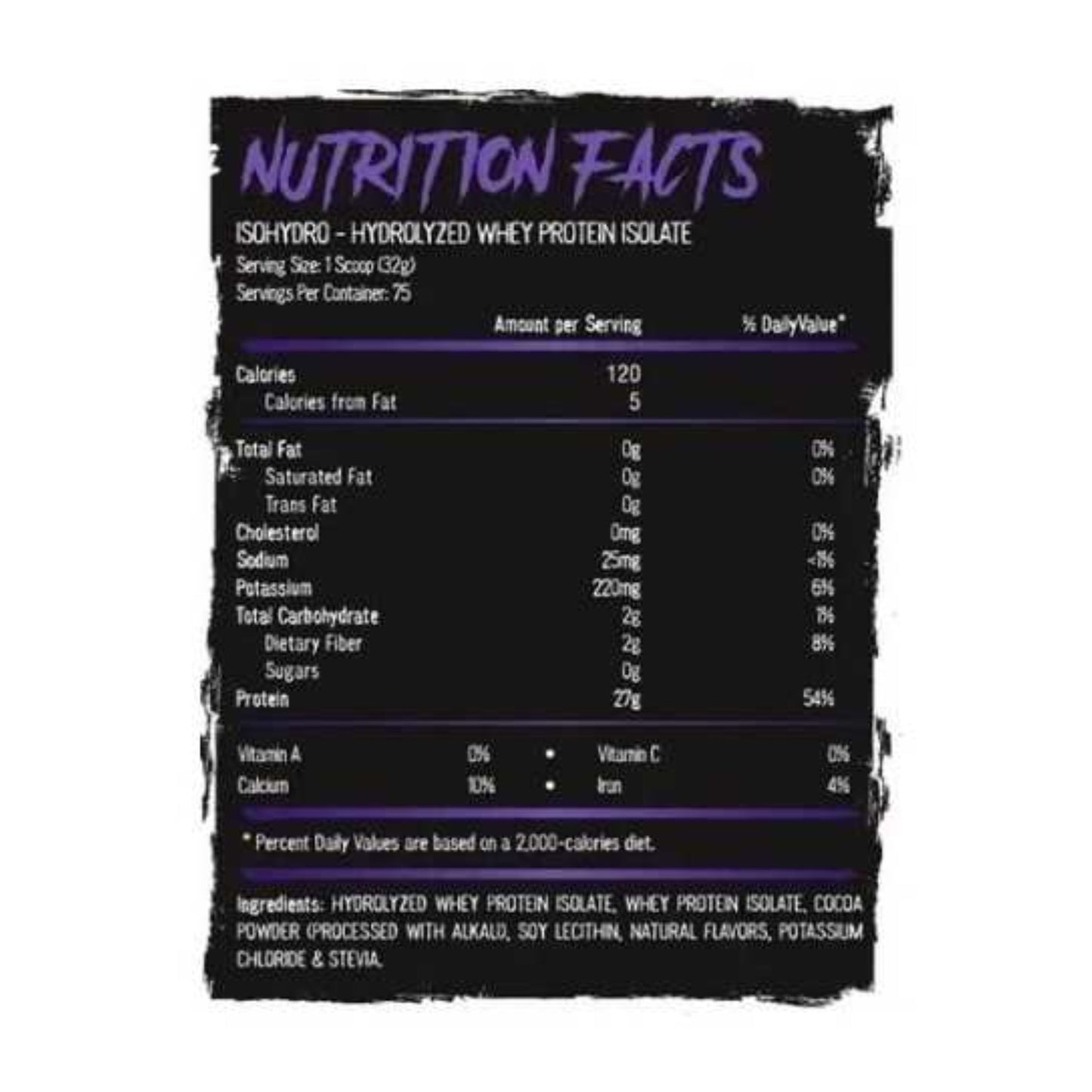 ISO HYDRO Hydrolyzed Whey Protein – 5.3 lbs / 75 servicios, sabores