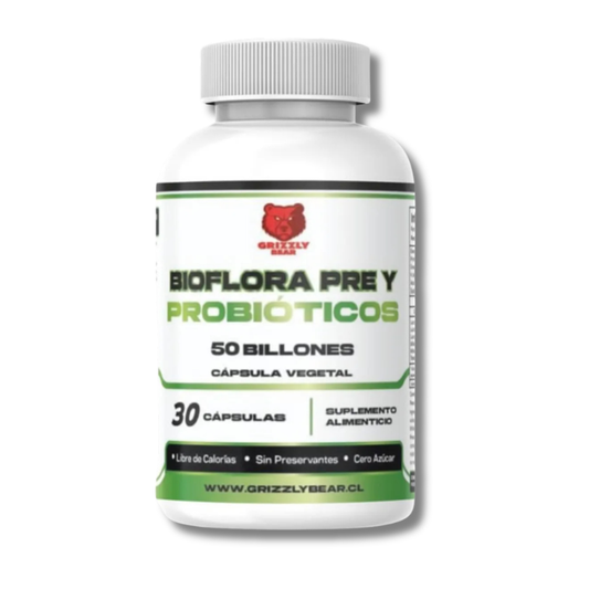 BIOFLORA PRE Y PROBIÓTICOS 50 Billones Cápsula Vegetal - 30 caps / 30 servicios
