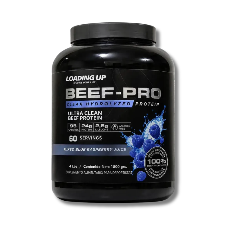 BEEF-PRO Clear Hydrolyzed Protein - 4 lbs / 60 servicios, (TEXTURA DE JUGO), sabores