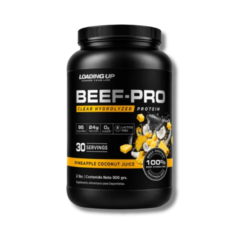 BEEF-PRO Clear Hydrolyzed Protein - 2 lbs / 30 servicios, (TEXTURA DE JUGO), sabores