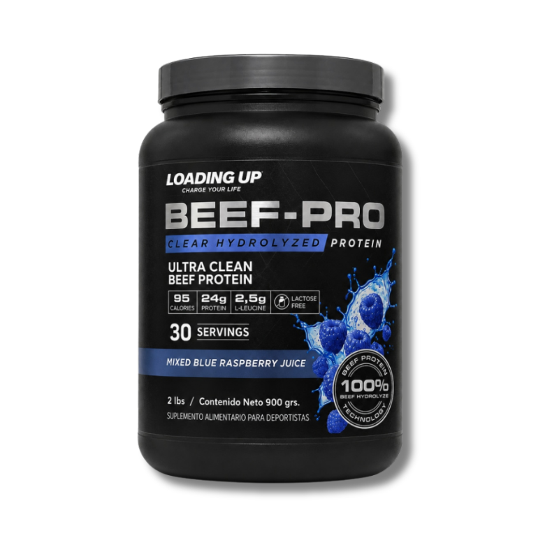 BEEF-PRO Clear Hydrolyzed Protein - 2 lbs / 30 servicios, (TEXTURA DE JUGO), sabores