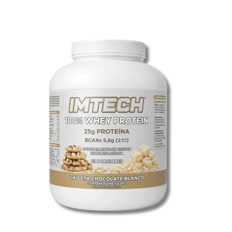 100% WHEY PROTEIN (SIN Gluten / Lactosa) - 2 kgs / 63 porciones, sabores