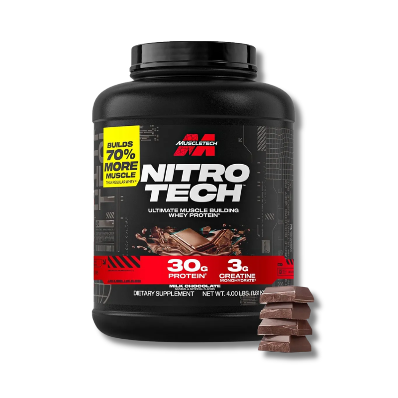 NITROTECH Whey Protein (C/CREATINA) - 4 lbs / 41 servicios, sabores