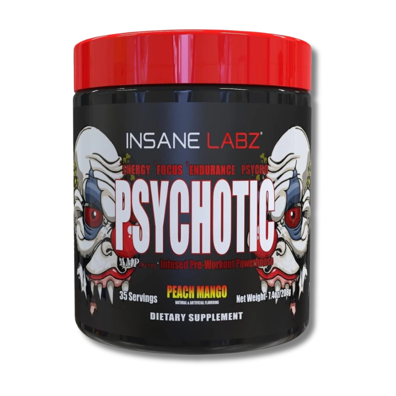 Psychotic RED Infused Pre-Workout USA / 35 servicios, sabores