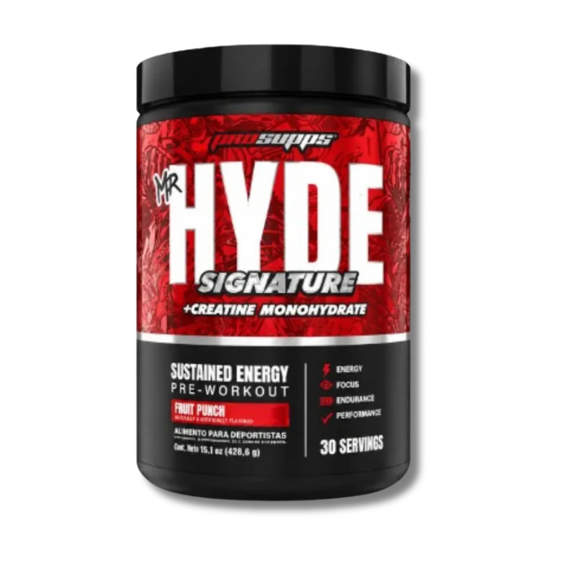 Mr Hyde SIGNATURE + CREATINA Monohydrate Sustained Energy PRE-WORKOUT - 287 grs / 30 servicios, sabores