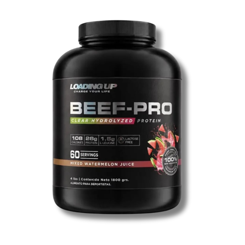 BEEF-PRO Clear Hydrolyzed Protein - 4 lbs / 60 servicios, (TEXTURA DE JUGO), sabores