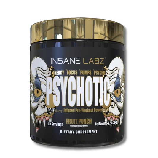Psychotic GOLD Infused Pre-Workout USA - 357 grs / 60 servicios, sabores