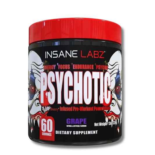 Psychotic RED Infused Pre-Workout USA - 366 grs / 60 servicios, sabores