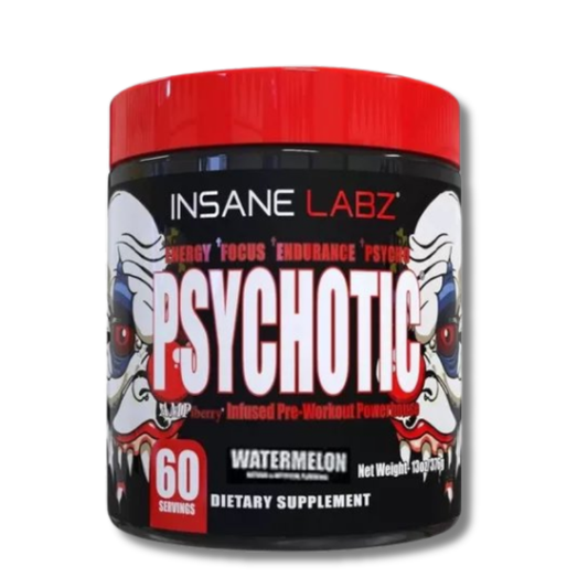 Psychotic RED Infused Pre-Workout USA - 366 grs / 60 servicios, sabores
