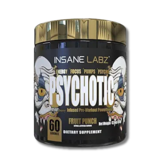 Psychotic GOLD Infused Pre-Workout USA - 357 grs / 60 servicios, sabores