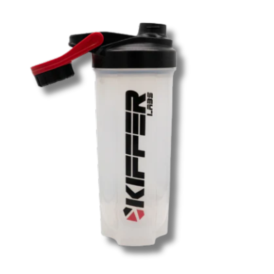 Shaker KIFFER c/batidor Transparente – TAPA ROSCA- 700 ml