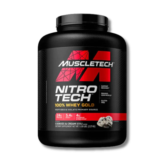 NitroTech 100% WHEY GOLD – 5 lbs / 69 servicios / Sabores