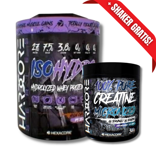 AHORRO PACK 1: ISO HYDRO – 5.3 lbs, sabores + 100% PURE Creatina Micronized – 300 grs, unflavored