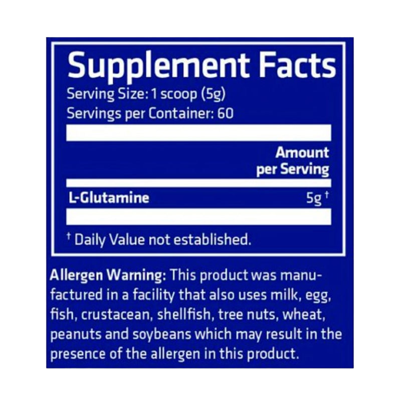 GLUTAMINA Micronized POWDER – 300 grs / 60 servicios, unflavored