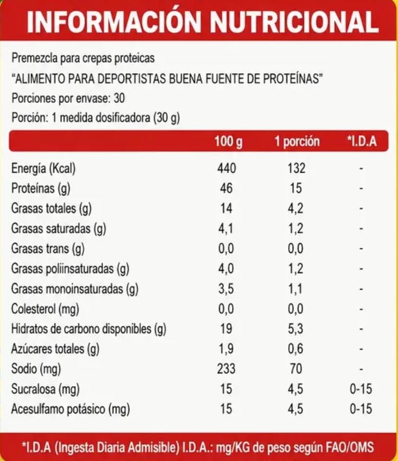 PANCAKE High Protein Mix - 1 kg / 30 servicios, sabores