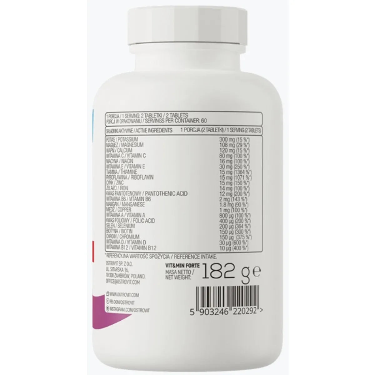 VIT&MIN Forte - 120 tabs / 60 servicios