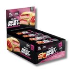 Barras de Proteína BEST WHEY ZERO 15 grs – 12 unidades / 62 grs, cheesecake de frutilla