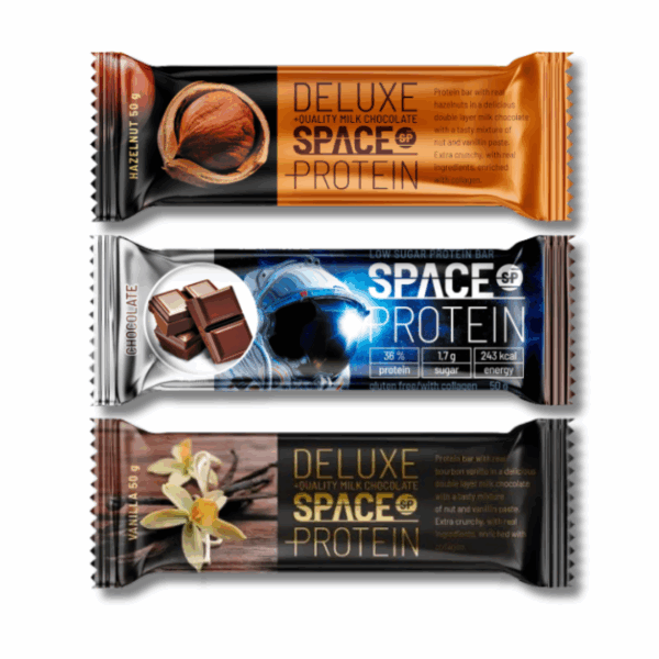 Barras de Proteína SPACE - 24 unidades / 50 grs, mix 3 sabores