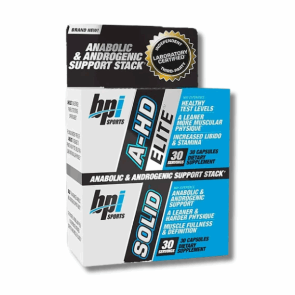 A-HD ELITE / SOLID Anabolic & Androgenic Support Stack USA - 60 caps / 30 servicios
