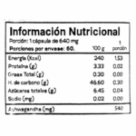ASHWAGANDHA Cápsula Vegetal - 60 caps / 60 servicios - Imagen 2