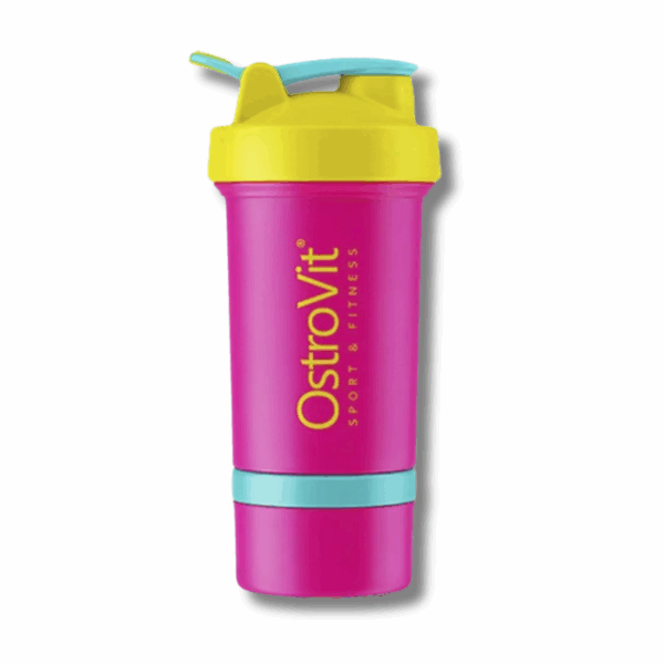 Shaker OSTROVIT MIAMI VIBES c/compartimiento Pink - 500 ml
