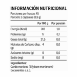 SILIMARINA Cardo Mariano 450 mg - 90 caps / 45 servicios - Imagen 2